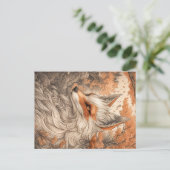 Carte Postale Renard japonais Kitsune (Debout devant)