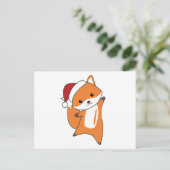 Carte Postale Renard Noël Neige Hiver Animaux Renards (Debout devant)