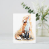 Carte Postale Renard offensé. (Debout devant)