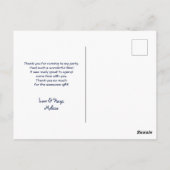 Carte Postale Renard orange mignon avec couronne de remerciement (Dos)