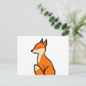 Carte Postale Renard personnalisable (Debout devant)