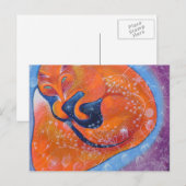 Carte Postale Renard rouge. (Devant / Derrière)