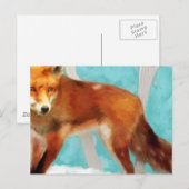 Carte Postale Renard rouge (Devant / Derrière)