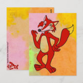 Carte Postale Renard rouge (Devant / Derrière)