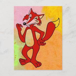 Carte Postale Renard rouge