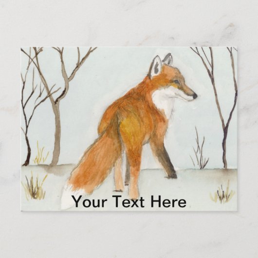 Carte Postale Renard Rouge (Devant)