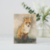 Carte Postale Renard rouge (Debout devant)