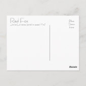 Carte Postale Renard rouge (Dos)