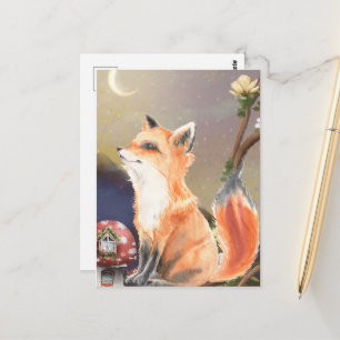 Carte Postale Renard Rouge Adorable