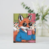 Carte Postale Renard rouge dans la cuisine (Debout devant)