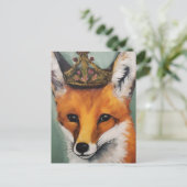 Carte Postale Renard rouge dans une couronne (Debout devant)