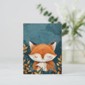 Carte Postale Renard rouge Whimsical et mignon dormant (Debout devant)