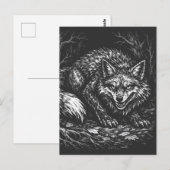 Carte Postale Renard rusé de la forêt — par BurnsInHell (Devant / Derrière)