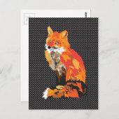 Carte Postale Renard sophistiqué (Devant / Derrière)