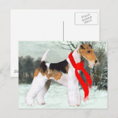 Carte Postale Renard Terrier Hiver (Devant / Derrière)