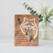 Carte Postale Renard, Totem animal, Guide de l'esprit, Symbole (Debout devant)