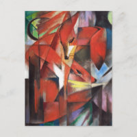 Renards de Franz Marc, Vintage Wildlife Nature Art