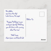 Carte Postale Renards d'hiver sur une journée hivernale enneigée (Dos)