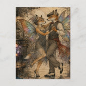 Carte Postale Renards Fées Dançant (Devant)