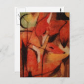 Carte Postale Renards rouges (Devant / Derrière)