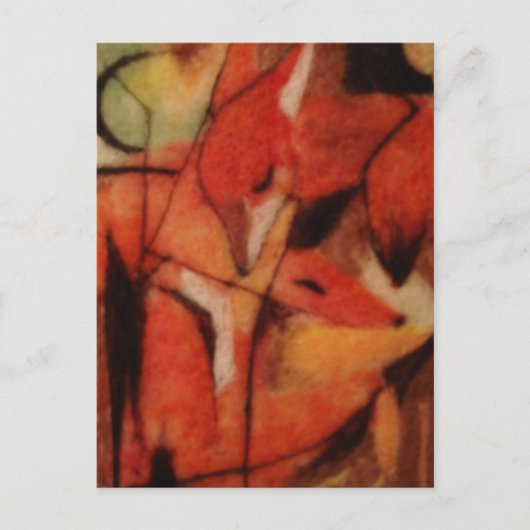 Carte Postale Renards rouges (Devant)