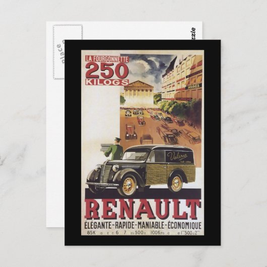 Carte Postale Renault (Devant / Derrière)