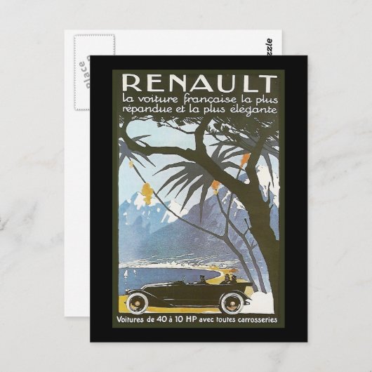 Carte Postale Renault (Devant / Derrière)