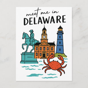 Carte Postale Rencontre à Delaware Dover Histoire Côtière Crabe