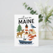 Carte Postale Rencontre avec moi dans le Maine Faune Côtière de  (Debout devant)