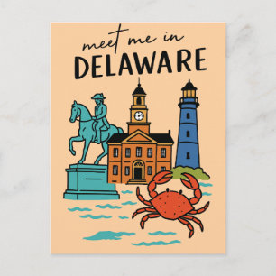 Carte Postale Rencontre-moi dans le Delaware Dover Histoire côti