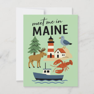 Carte Postale Rencontre-moi dans le Maine Nouvelle-Angleterre Cô