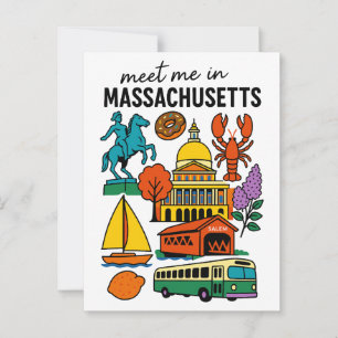 Carte Postale Rencontre-moi dans le Massachusetts à Boston, Lobs