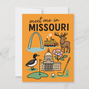 Carte Postale Rencontre-moi dans le Missouri St. Louis Kansas Ci