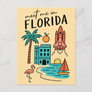 Carte Postale Rencontre-moi dans les vacances à la plage de Flor