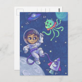 Carte Postale Rencontres spatiales (Devant / Derrière)