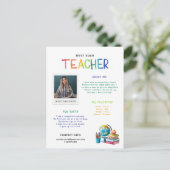 Carte Postale Rencontrez le document de l'enseignant (Debout devant)