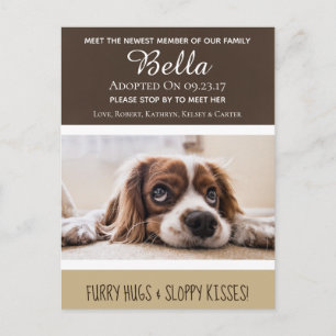 Carte Postale Rencontrez Le Nouveau Membre "New Dog" Faire-part