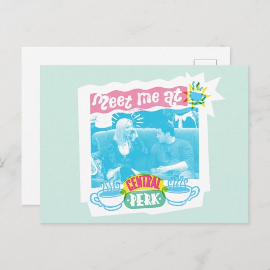 Carte Postale Rencontrez-moi à Central Perk Neon Graphic (Devant / Derrière)