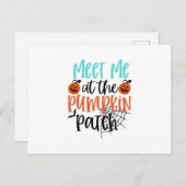 Carte Postale Rencontrez-moi au Patch Citrouille (Devant / Derrière)