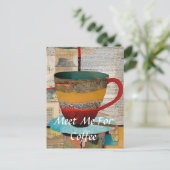 Carte Postale Rencontrez-Moi Pour Collage De Café (Debout devant)