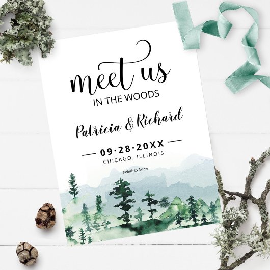 Carte Postale Rencontrez-Nous Dans Les Bois Mariage Extérieur Éc