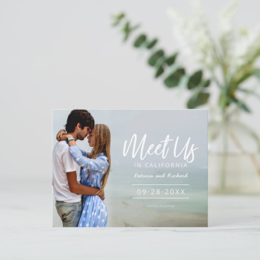 Carte Postale Rencontrez-Nous Dans Mariage Destination Enregistr (Debout devant)