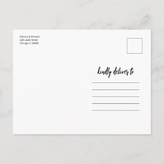 Carte Postale Rencontrez-Nous Dans Mariage Enregistrer La Date 3 (Dos)