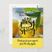 Carte Postale rend chaque expérience facile comme bonjour (Devant / Derrière)