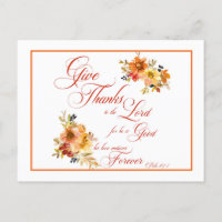 Rendez grâce au Seigneur automne aquarelle floral