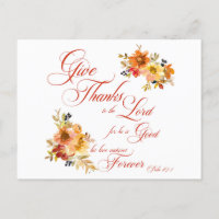 Rendez grâce au Seigneur automne aquarelle florale