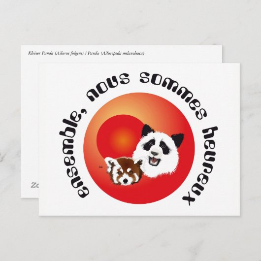 Carte Postale Rendez-vous de Panda (Devant / Derrière)