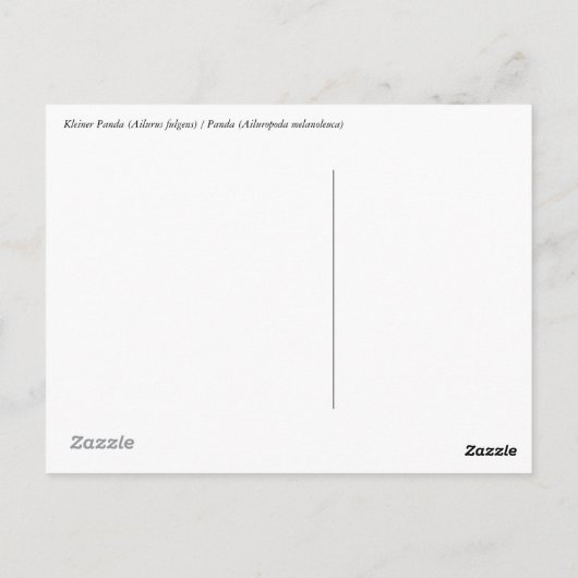 Carte Postale Rendez-vous de Panda (Dos)