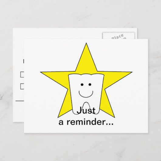 Carte postale Rendez-vous "dent" (Devant / Derrière)