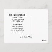 Carte Postale Rendez-vous dentaire (Dos)